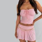 Crop top and skirt set