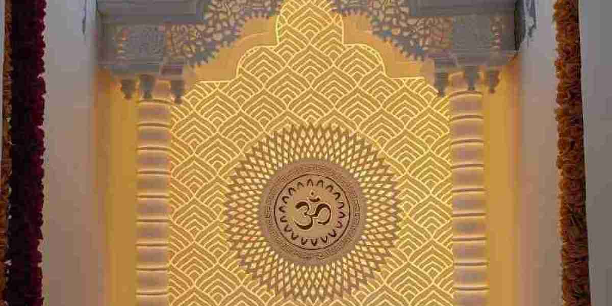 Transform Your Pooja Space with Elegant Corian Mandir Design