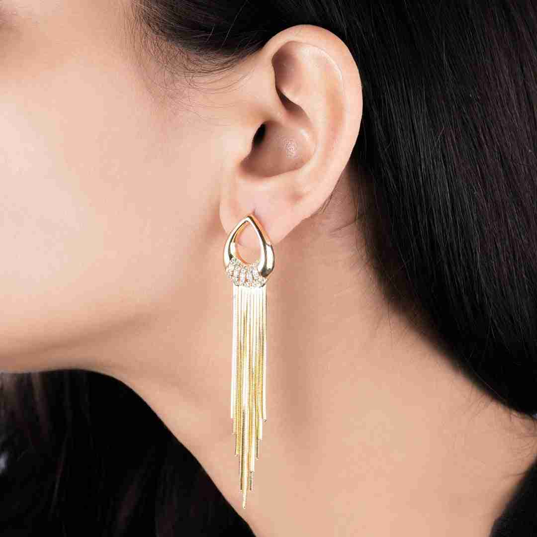 Gold earrings