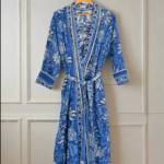 Block print dressing gown